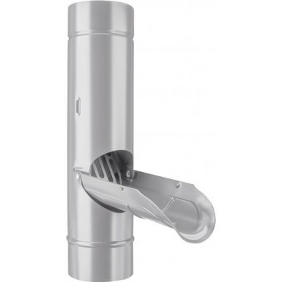 KJG Dešťová klapka s lapačem listí 120 mm bílo hliníková – Hledejceny.cz