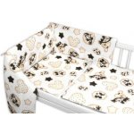 Baby Nellys Mantinel s povlečením 3-dílná sada Myška Retro bílá s potiskem 120 x 90 cm – Zboží Dáma
