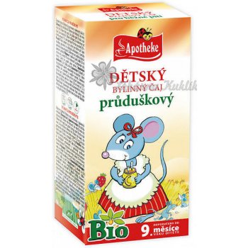 Apotheke Pohádkový Bio průduškový s jitrocelem 20 x 1,5 g