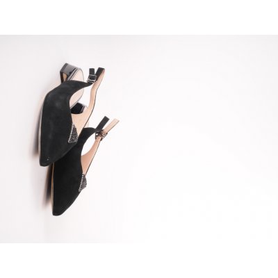 EPICA dámské baleríny volná pata semiš černé – Zboží Dáma