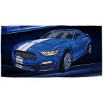 Sablio Ručník s potiskem Mustang Modré pozadí s pruhy 30 x 50 cm – Zboží Dáma