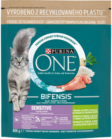 Purina ONE granule sensitive kočky 0,8 kg