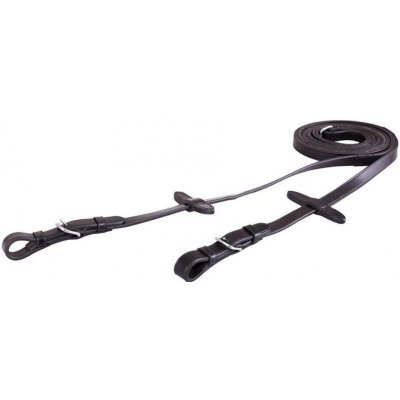 Otěže BR Leather Grip black – Zboží Dáma