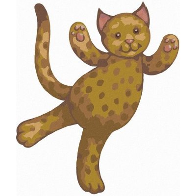 zuty Plyšový jaguar Sue Ellen Brown 40 x 50 cm bez rámu a bez vypnutí plátna – Zboží Mobilmania