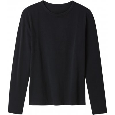 esmara Dámské triko s dlouhými rukávy s BIO bavlnou černá – Zboží Dáma