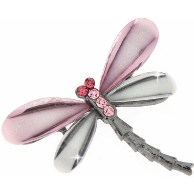 Biju brož vážka s barevnými křídly růžová 9001671-3