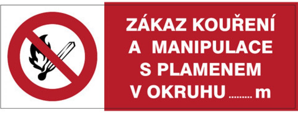 Značka Zákaz kouření a manipulace s plamenem v... | Srovnanicen.cz