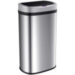 Deuba Bezdotykový hranatý odpadkový koš s USB 58 L - stříbrný – Hledejceny.cz