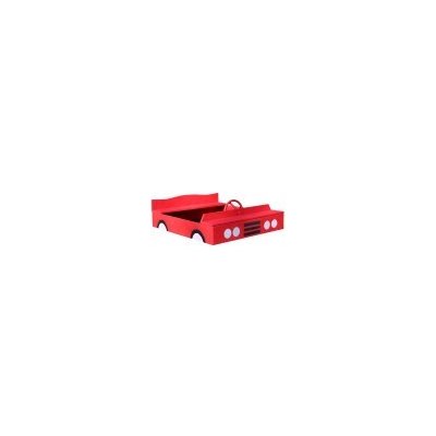 SCANDI Dřevěné pískoviště s lavičkami 150 x 150 cm autíčko červené – Zboží Mobilmania