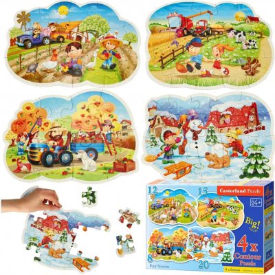 Castorland Roční období 4v1 8,12,15,20 dílků – Hledejceny.cz