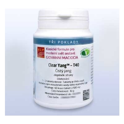 Giovanni Maciocia T40 Čistý jang Clear Yang 60 tablet á 500 mg