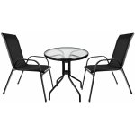 Gardlov 23461 Balkonový set stůl + 2 židle černý – Sleviste.cz