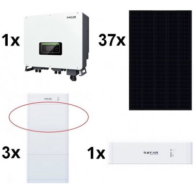 Sofar Solar 14,8kWp Risen Full Black + 15kW měnič 3f + 15 kWh baterie B3546 – Zboží Mobilmania