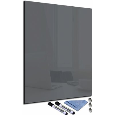 Glasdekor Magnetická skleněná tabule 80 x 60 cm tmavě šedá – Zboží Mobilmania