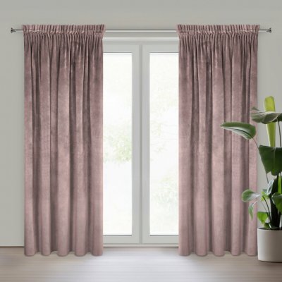 EUROFIRANY ZATEMŇOVACÍ ZÁVĚS NA PÁSCE RIA 140X270 CM PÚDROVĚ RŮŽOVÁ – Hledejceny.cz