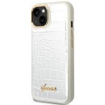 Pouzdro Guess iPhone 14 PLUS Croco Collection stříbrné – Hledejceny.cz