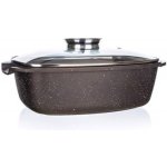 BANQUET Pekáč s nepřilnavým povrchem PREMIUM Dark Brown 28x28x8 cm s poklicí s aroma knobem – Zboží Mobilmania