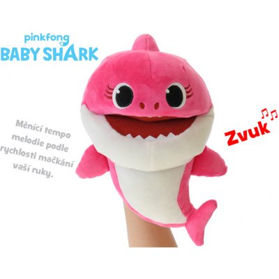 Mikro Trading Baby Shark maňásek růžový na baterie se zvukem