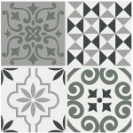 Crearreda Samolepicí dekorace Tile Cover Brown 31219 Kachlík, hnědo-bílé ornamenty 3 archy 20x20 cm – Zboží Dáma