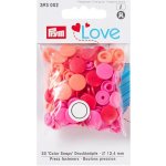 Prym Patentky plastové 12,4 mm, oranžová, červená, růžová – Zboží Dáma