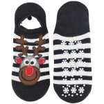 Lonka dámské silné vánoční ponožky s protiskluzem CUPID ABS balení 3 páry černá – Zboží Dáma