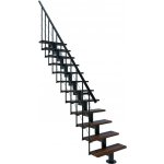 Minka STAIRS modulové schodiště Comfort Top ořech/černá, 312 cm – Zboží Mobilmania