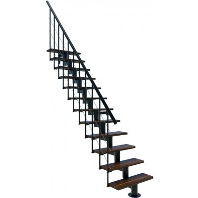 Minka STAIRS modulové schodiště Comfort Top ořech/černá, 312 cm – Zboží Mobilmania