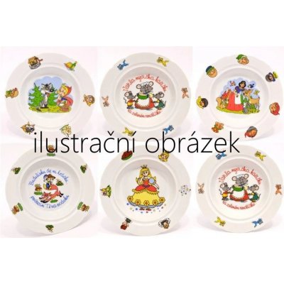 Talíř dětský hluboký praporový pr. 20 cm, mix, Pohádky 1, I.j. – Zboží Dáma