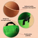 Garden King Textilní květináč ECO Veggie 39 cm zelená – Zboží Dáma