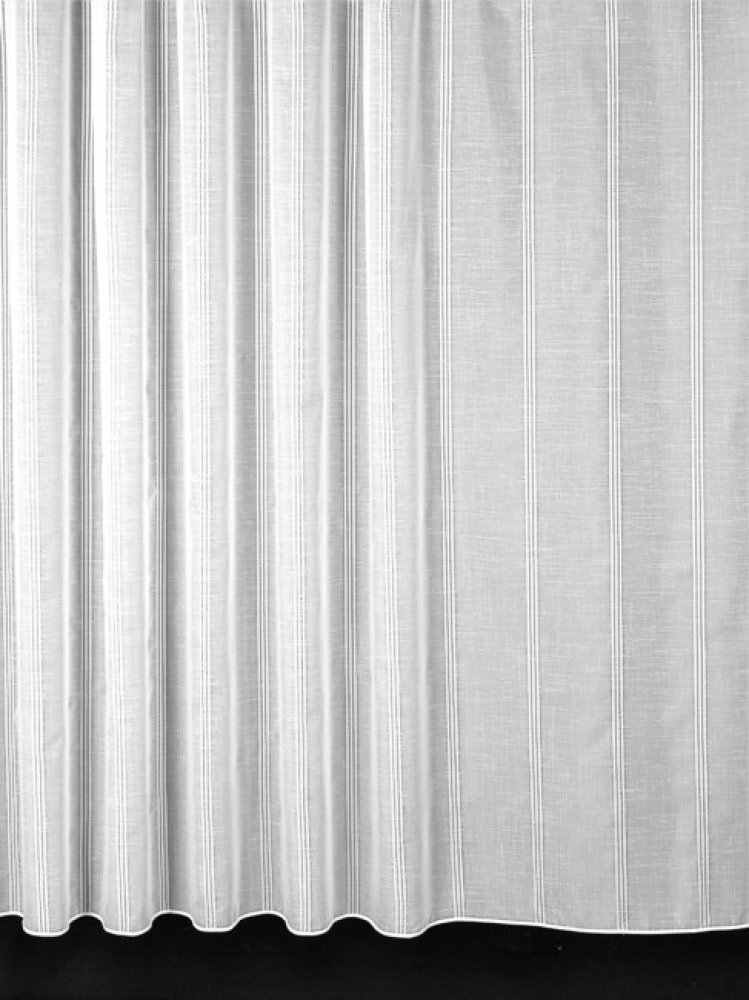 Rand záclona polyesterový batist 51789/106-1024 tři proužky, s olůvkem,  bílá, výška 130cm (v metráži) | Srovnanicen.cz