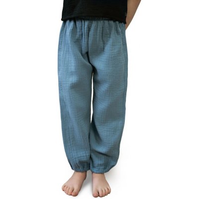 ESITO Dětské mušelínové kalhoty Luca Denim blue džínová modrá – Zboží Mobilmania
