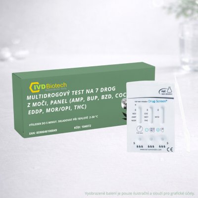 Nal Von Minden 7v1 Multidrogový test (AMP, COC, MET, THC, MTD, OPI/MOR, BZD) Rychlý panelový test z moči 1 ks – Hledejceny.cz