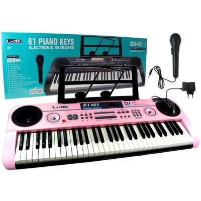Lean Toys klávesnice 328 06 + adaptér mikrofon hudební stojan – Hledejceny.cz