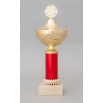 Zlato-červený sportovní pohár s poklicí 23 28 cm 28 cm – Sleviste.cz
