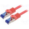 síťový kabel Logilink C6A074S Patch, S/FTP, 6a, lanko, Cu, LSZH, 5m, červený