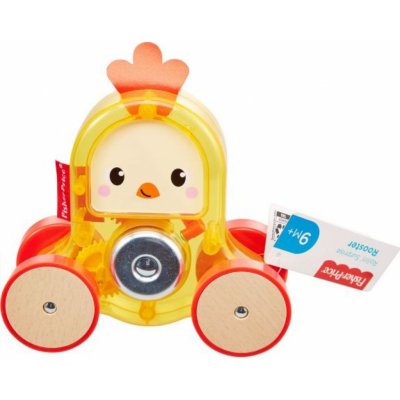 Fisher-Price zvířátka na kolečkách oranžové se zvonečkem