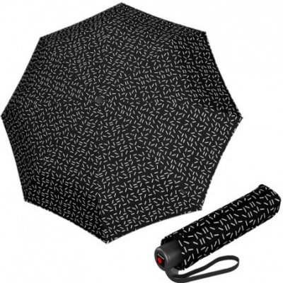 Knirps KNIRPS A.050 2DANCE BLACK - elegantní dámský skládací deštník