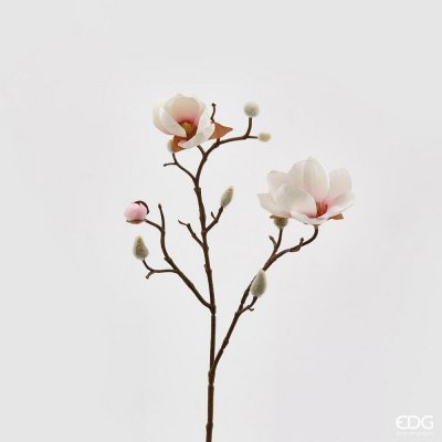 Umělá květina větvička magnolie bílá, 53 cm – Zbozi.Blesk.cz