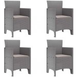 OMAXI 583307 Zahradní křeslo 4 ks Světle šedá 53 x 49 x 85 cm PP – Hledejceny.cz