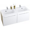 Koupelnový nábytek Ravak Chrome II Skříňka s dvojumyvadlem 120 bílá/cappuccino