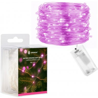 Springos Vánoční světýlka na baterie 20 LED, mikro na drátku S-CL0009 – Hledejceny.cz