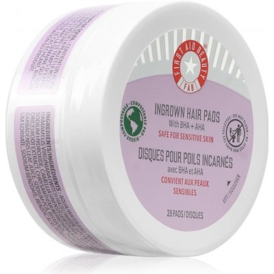 FIRST AID BEAUTY Ingrown Hair Pads Kompostovatelné tamponky na zarostlé chloupky, 60 ks – Zboží Dáma