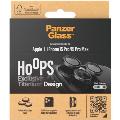 PanzerGlass ochranné sklo HoOps Apple iPhone 16 Pro/15 Pro/16 Pro Max/15 Pro Max ochr. kroužky foto černé titan 1203 – Zboží Živě