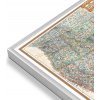 Nástěnné mapy National Geographic USA - nástěnná mapa Executive 175 x 122 cm Varianta: mapa v hliníkovém rámu, Provedení: stříbrný rám