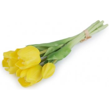 Umělá kytice tulipán 3 žlutá