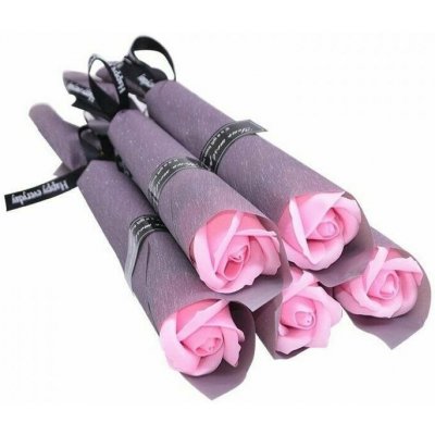 Medvídárek Mýdlová růže 5ks dárkově balená - růžová – Zboží Mobilmania