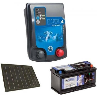 Lacme Sada elektrického ohradníku DUAL 4 a solární panel 33 W a akumulátor 70 Ah – Hledejceny.cz