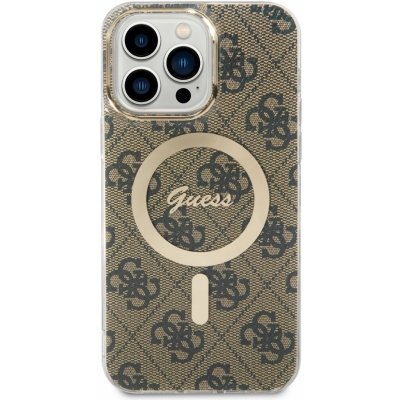 Pouzdro Guess case + charger set Apple iPhone 14 Pro Max 4G MagSafe hnědé – Zboží Mobilmania
