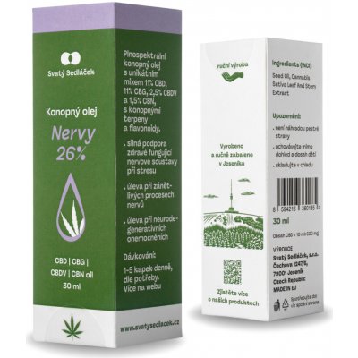 Svatý Sedláček Nervy Konopné kapky 26% 30 ml – Hledejceny.cz