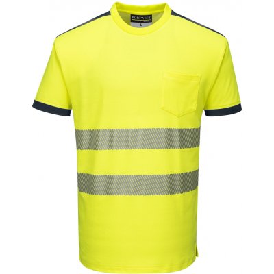 Portwest HI-VIS PW3 T181 Funkční reflexní tričko HV žlutá/námořní modrá 4XL – Zbozi.Blesk.cz